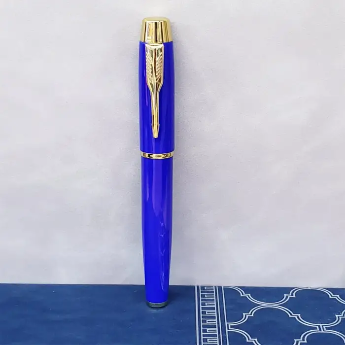 13 cm Kalem Mavi Metal Tükenmez