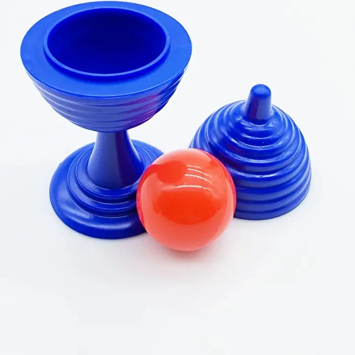 7 cm Ölçülü Mavi Renk Sihirli Kupa Top Kaybetme Oyunu