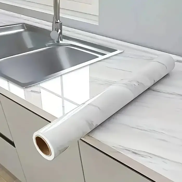 5 Metre Ölçülü Mermer Desenli Kaplama Kağıdı