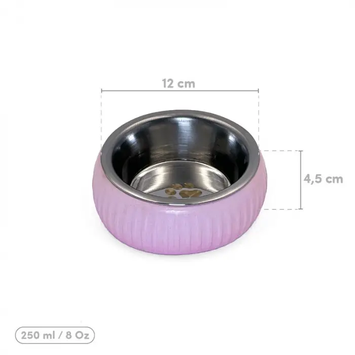 Kullanıma Uygun Mikopet Organik Seramik Mama Kabı Pembe
