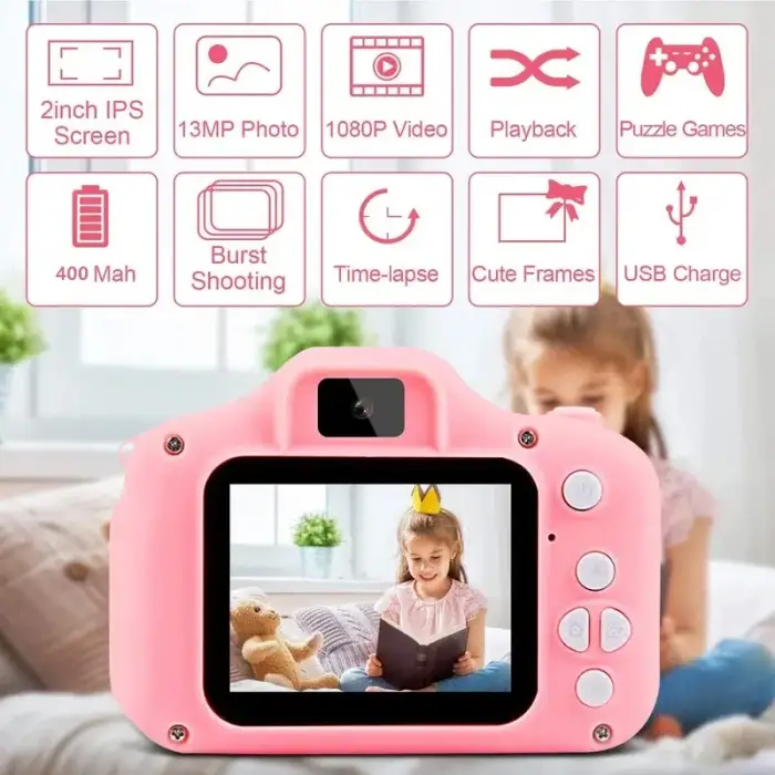 4.5cm Kompakt Kamera Fotoğraf Makinesi Pembe