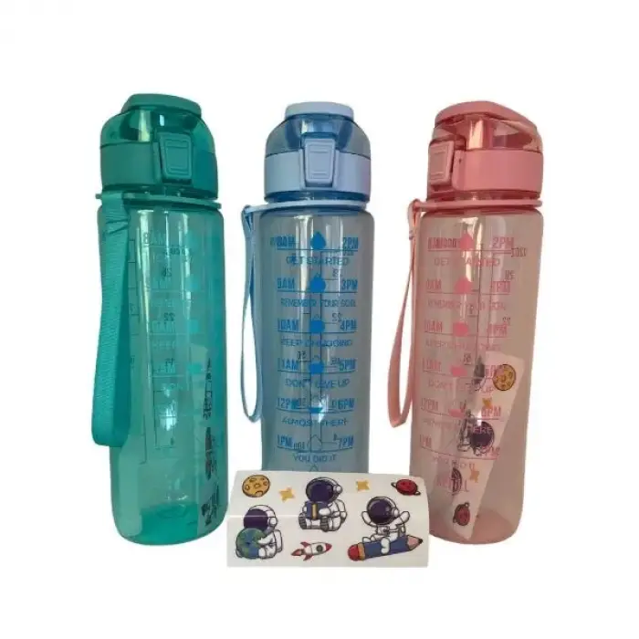 1000 ml Kullanıma Uygun Motivasyon Su Matarası 1 Litre