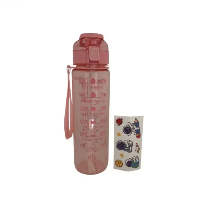 1000 ml Kullanıma Uygun Motivasyon Su Matarası 1 Litre