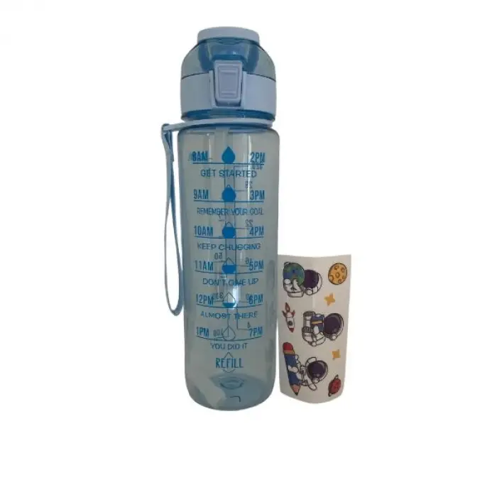 1000 ml Kullanıma Uygun Motivasyon Su Matarası 1 Litre