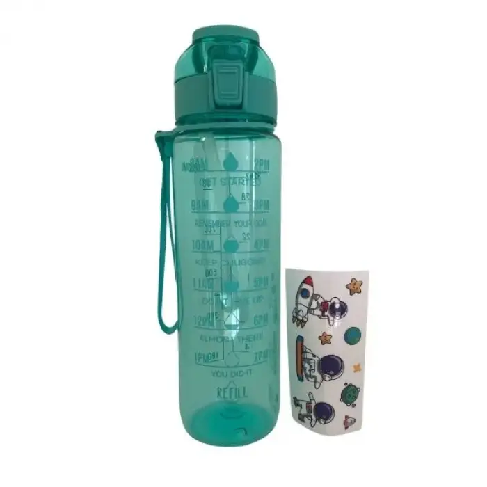 1000 ml Kullanıma Uygun Motivasyon Su Matarası 1 Litre