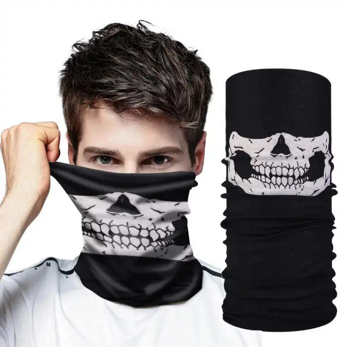 Kullanıma Uygun Motorcu Boyunluk Baf Buff Bandana 25x48 cm tasarım 7
