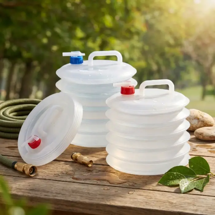 Plastik Musluklu Akordiyon Katlanır Su Bidonu 10 Litre