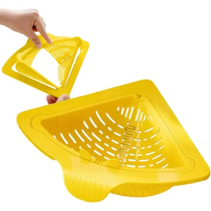 Plastik Mutfak ve Banyo Üçgen Lavabo Süzgeci