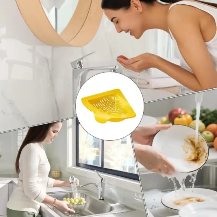 Plastik Mutfak ve Banyo Üçgen Lavabo Süzgeci