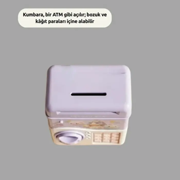 Kullanıma Uygun Müzikli Kumbara Işıklı Şifreli ATM Tasarımlı