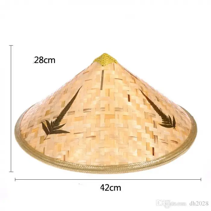 Kullanıma Uygun Naturel Renk Cambodia Kamboçyalı Vietnam Şapkası PVC Hasır