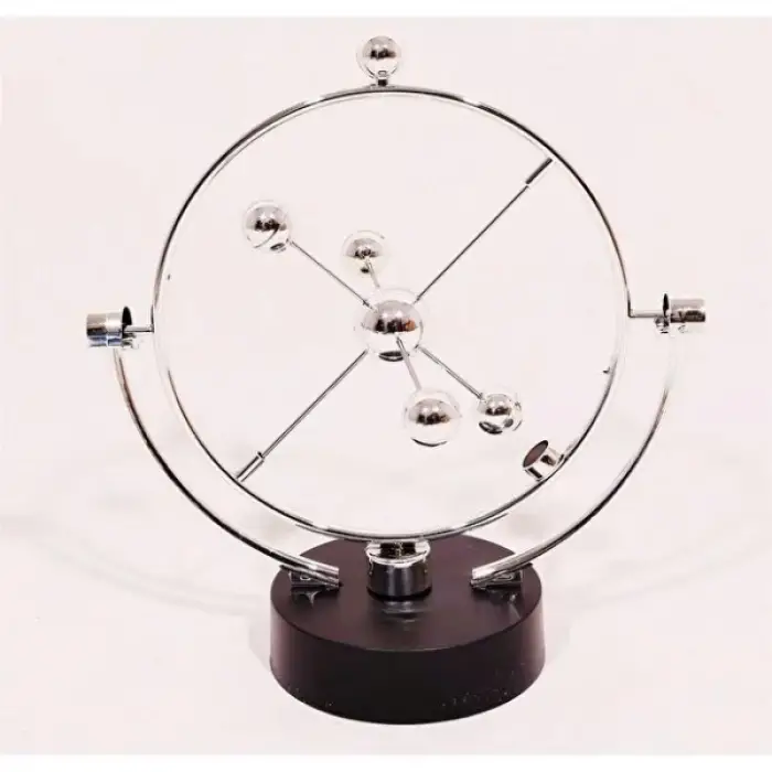 Siyah 4 Adet Metal Newton Kinetik Orbital Denge Topları