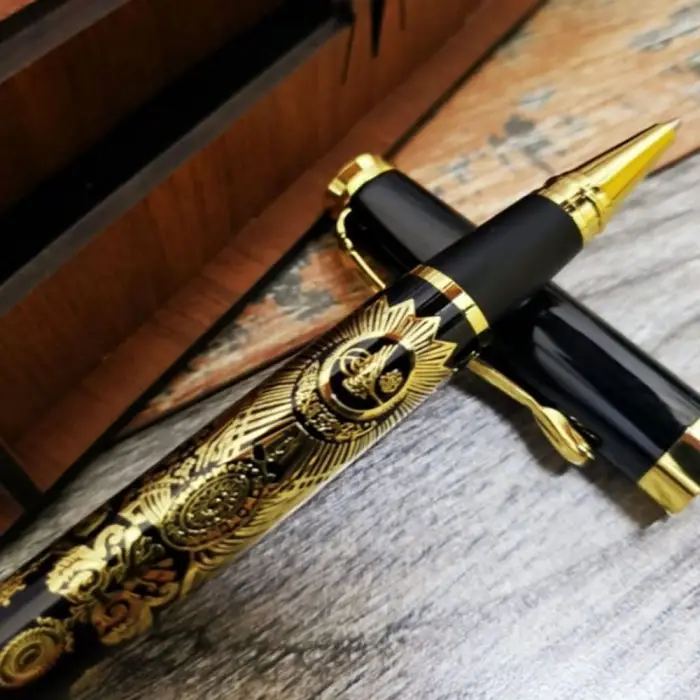 13.7 Cm Metal Mavi Kalem Osmanlı Tuğralı Roller