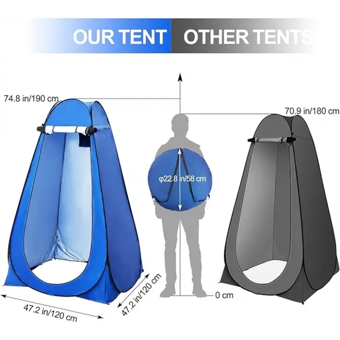 120 cm Kullanıma Uygun Otomatik Kamp Giyinme Çadırı