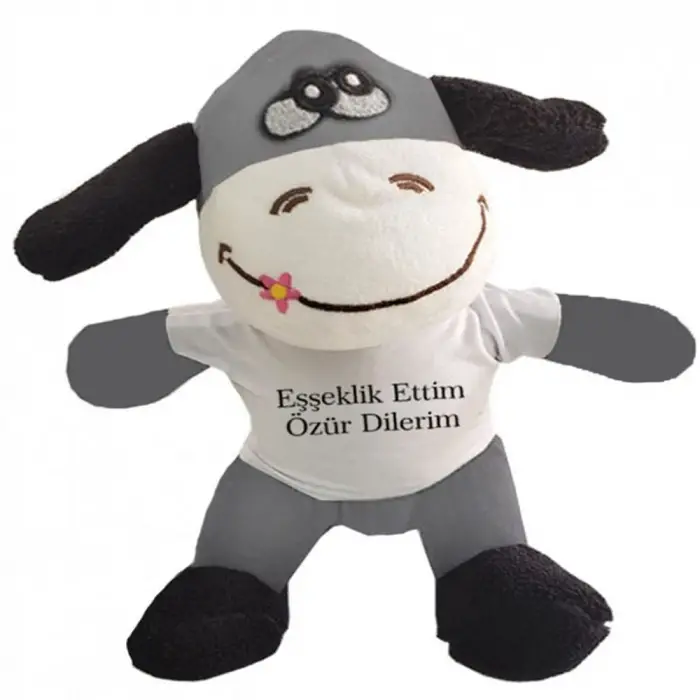 Kullanıma Uygun Oyuncak Peluş Eşeklik Ettim Tişörtlü Eşek