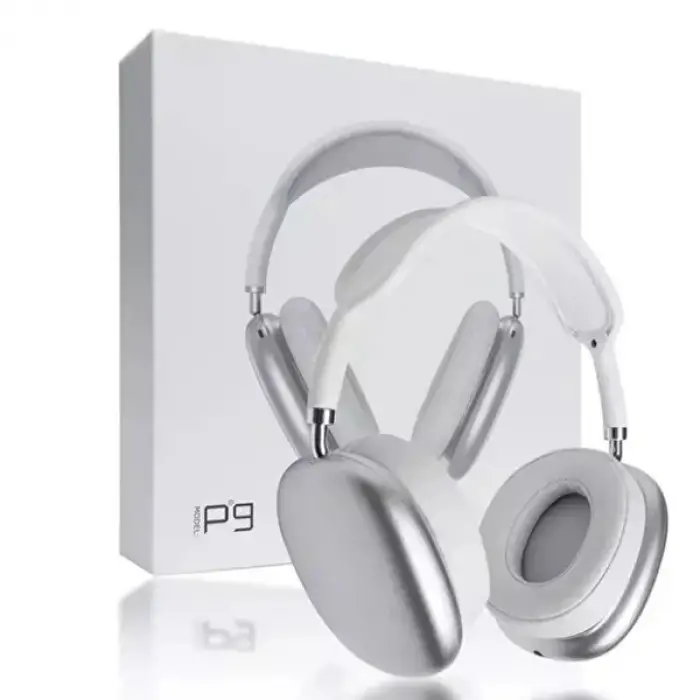 40 mm siyah Kulaklık P9 Kablosuz Bluetooth