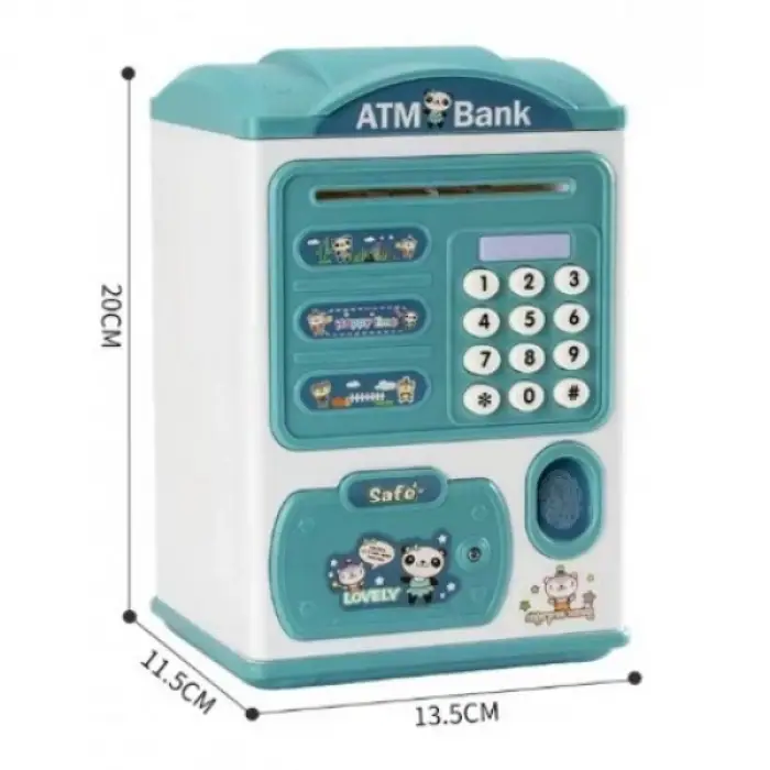 Plastik Parmak İzi ve Şifreli Elektronik ATM Kumbara