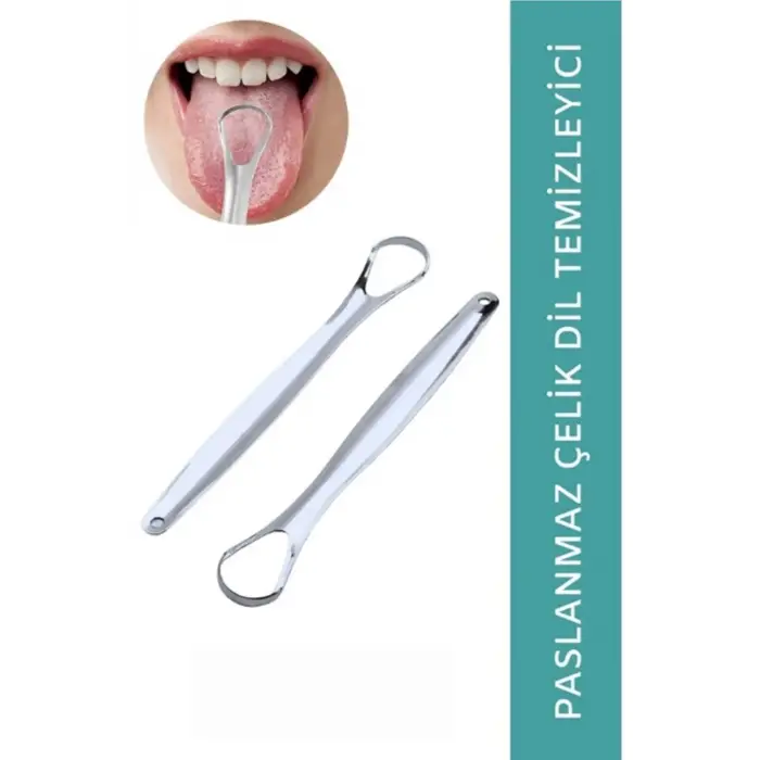 Plastik Paslanmaz Çelik Dil Temizleyici