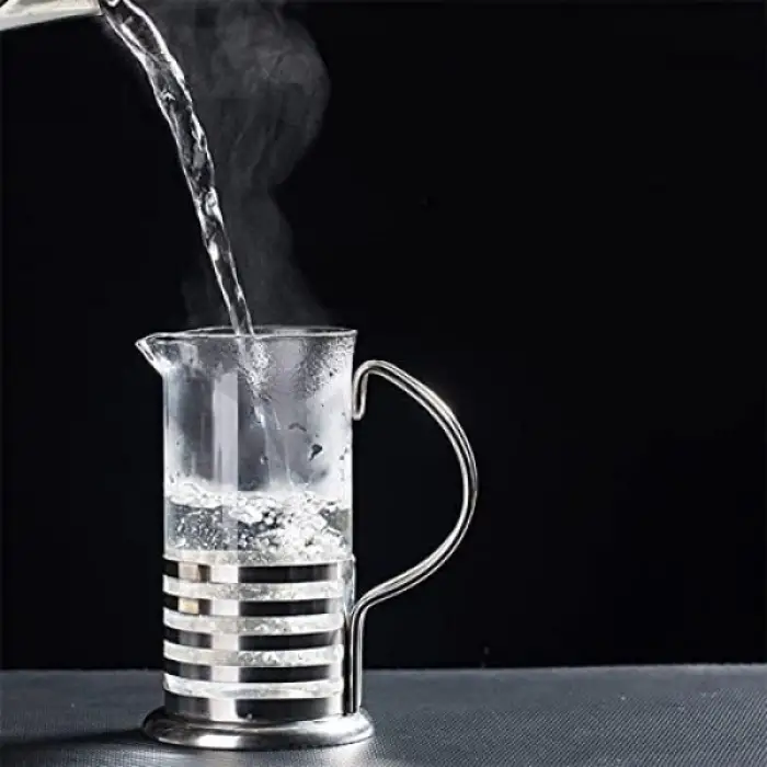 Cam PASLANMAZ ÇELİK GÖVDELİ FRENCH PRESS KAHVE VE ÇAY DEMLEME APARATI