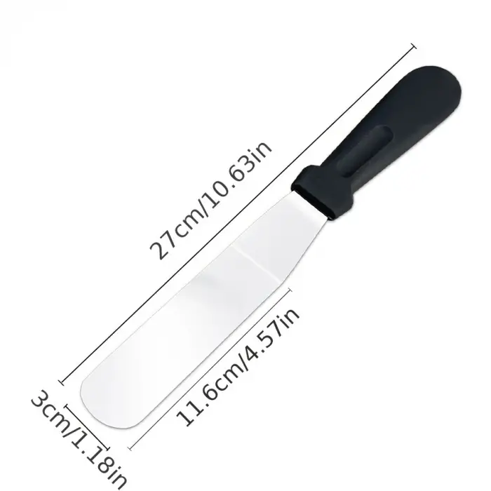 Kullanıma Uygun Paslanmaz Çelik L Tipi Pastacı Spatulası