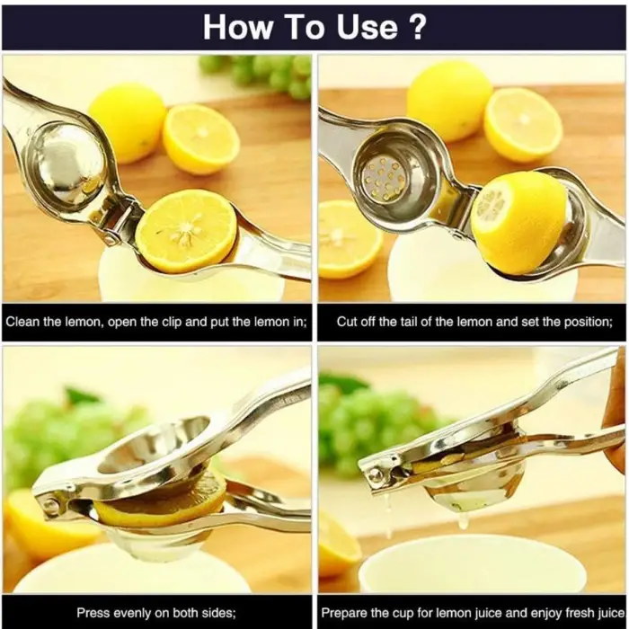 Kullanıma Uygun Paslanmaz Çelik Limon Sıkacağı