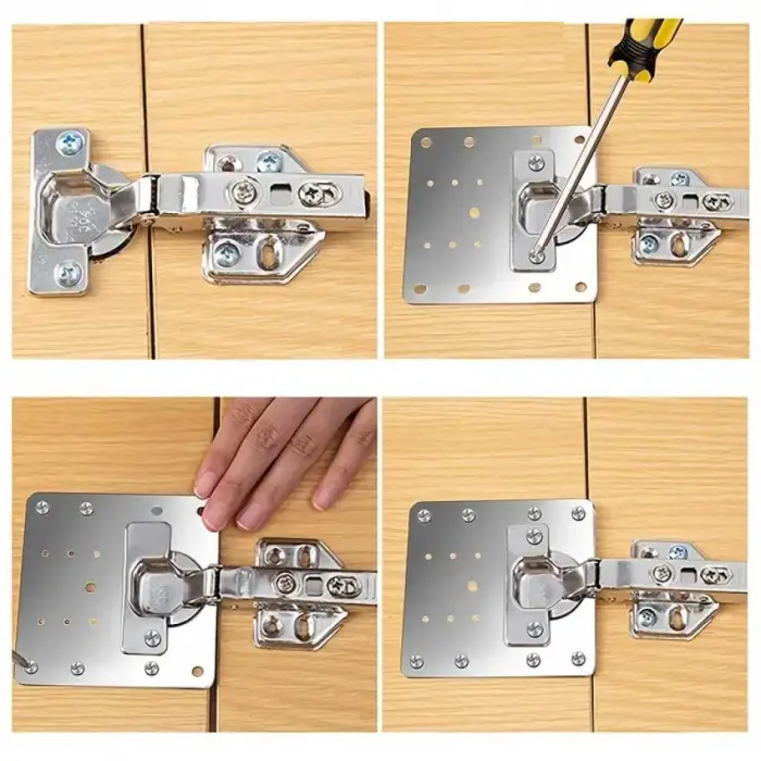 9 X 9cm 1 Adet Paslanmaz Çelik Menteşe Onarım Plakası
