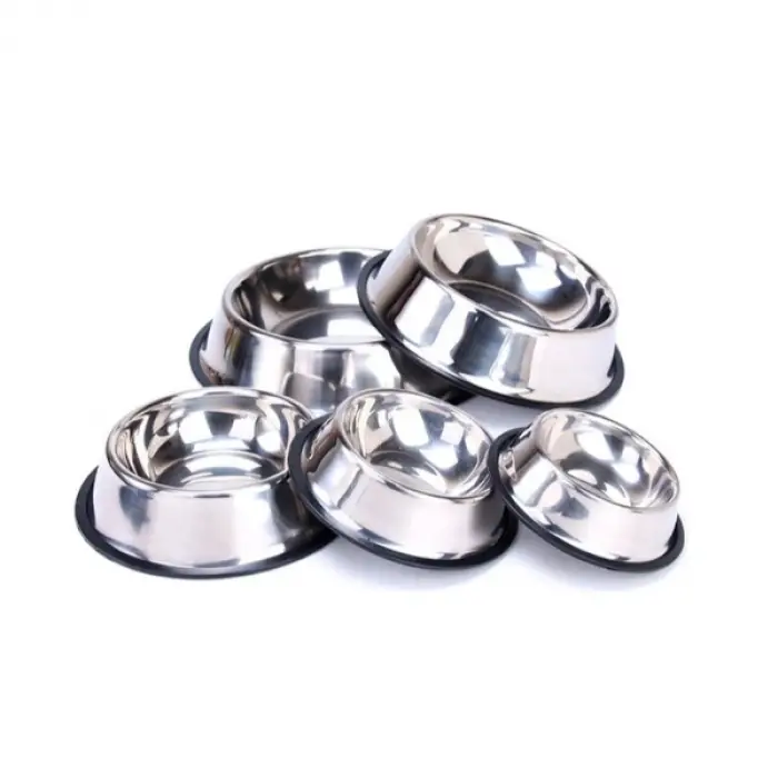 34 cm Ölçülü Paslanmaz Çelik Metal Mama Kabı