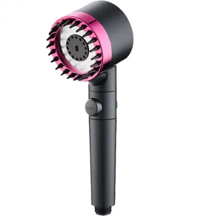 Silikon Pembe 3 Modlu Filtreli Duş Başlığı