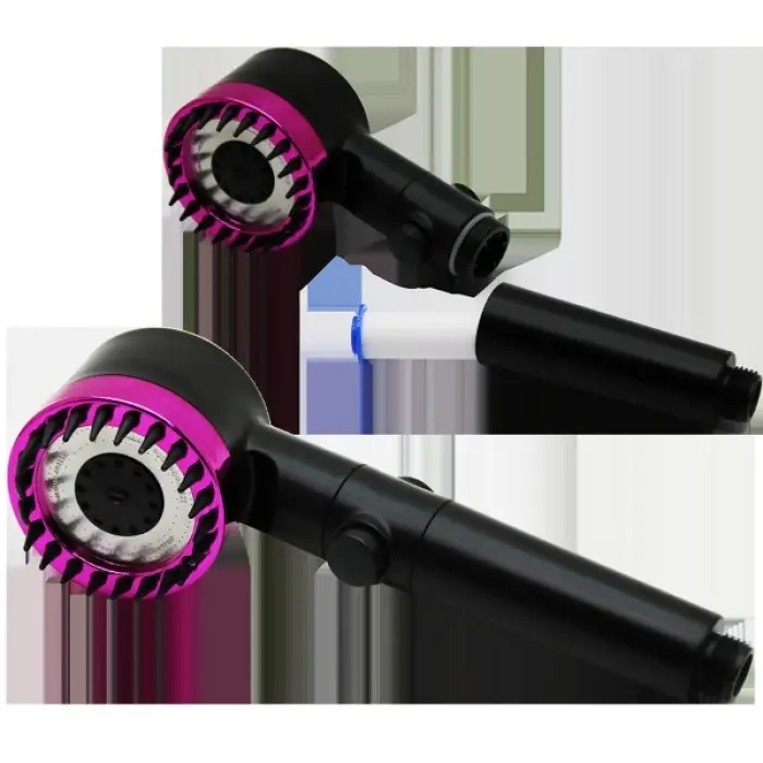 Silikon Pembe 3 Modlu Filtreli Duş Başlığı