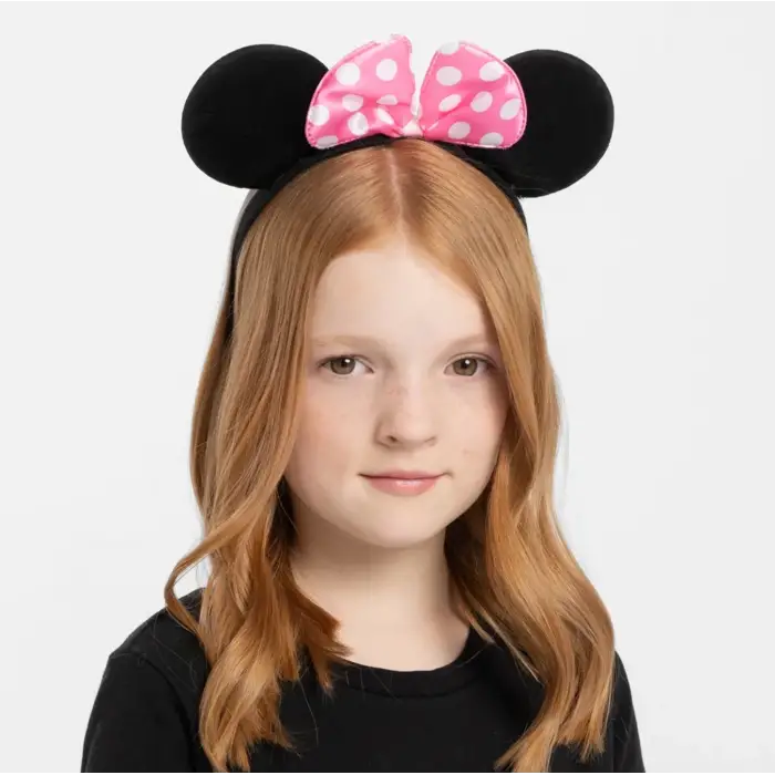 Kullanıma Uygun Pembe Fiyonklu Minnie Mouse Tacı