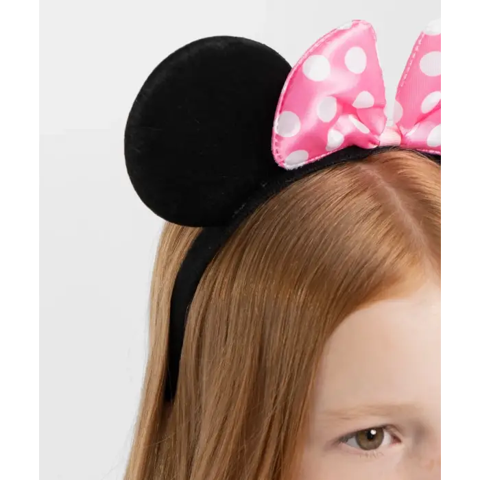 Kullanıma Uygun Pembe Fiyonklu Minnie Mouse Tacı