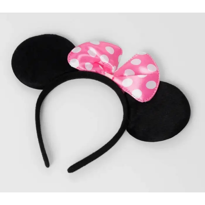 Kullanıma Uygun Pembe Fiyonklu Minnie Mouse Tacı