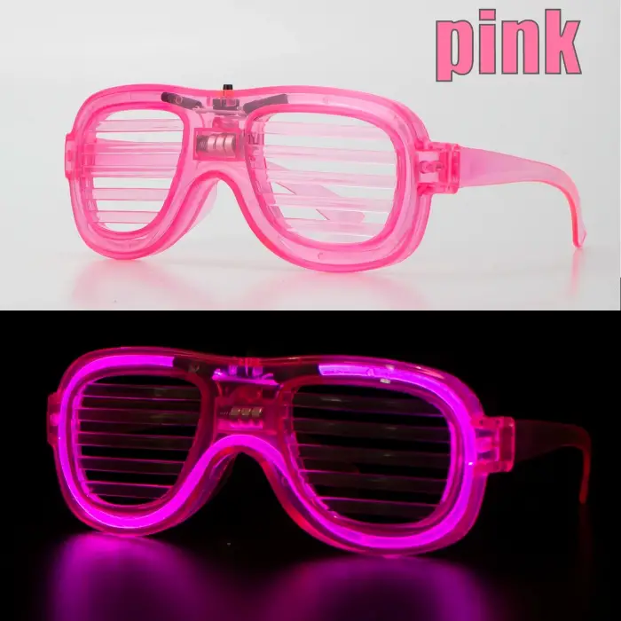 Parti Gözlüğü Pembe Led Işıklı Neon 3 Modlu