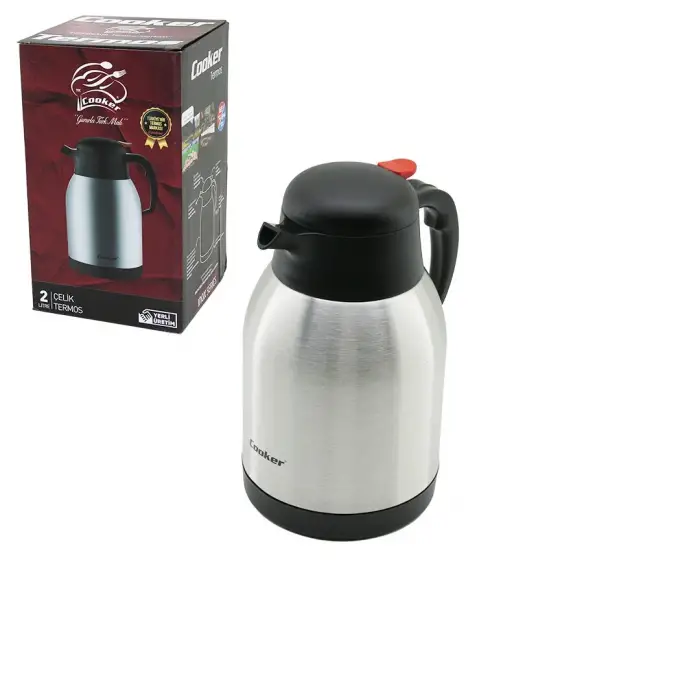 Plastik Piknik Termosu 2 Litre 304 Çelik Çift Contalı Kapak