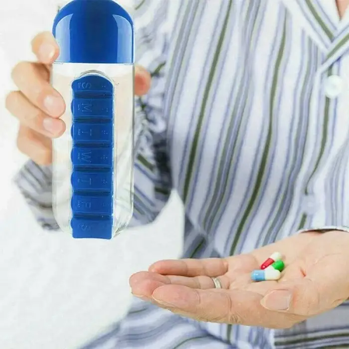 600 ml Kullanıma Uygun Pillbox Su Matarası