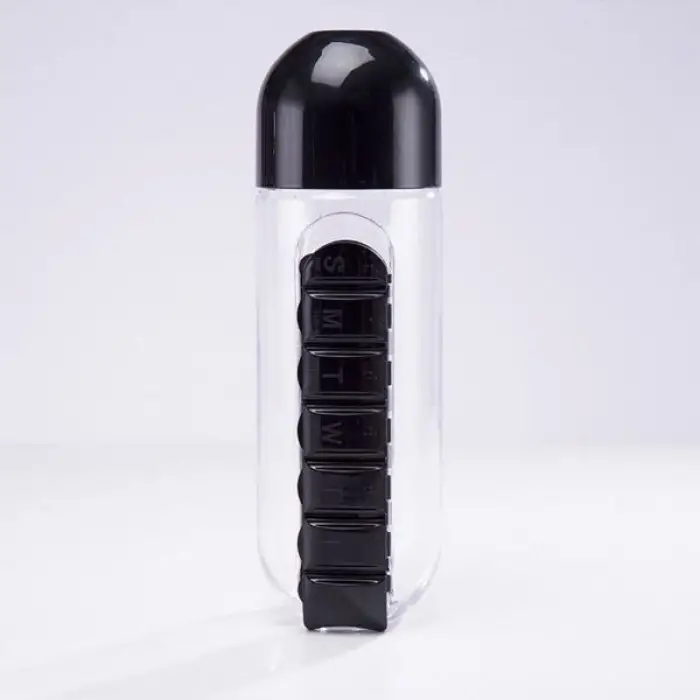 600 ml Kullanıma Uygun Pillbox Su Matarası