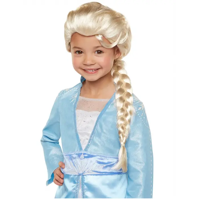 70 Cm Platin Altın Dore Renk Karlar Ülkesi Elsa Frozen Peruğu Çocuk Boy