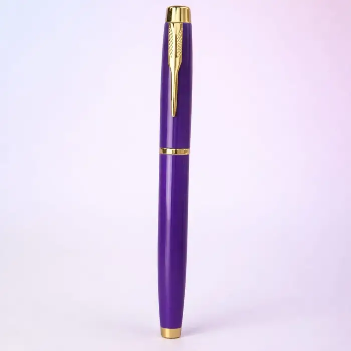 13 cm kişiselleştirilebilir Kalem Premium Mor Metal Roller