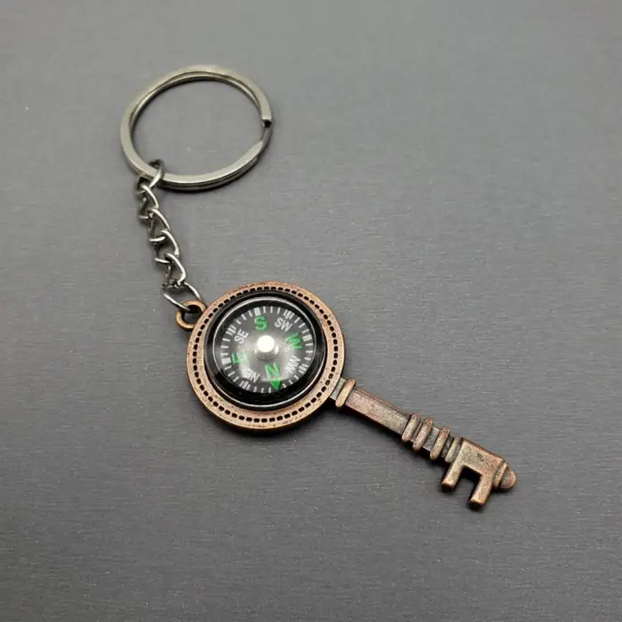 10 Cm Metal Pusula Anahtarlık