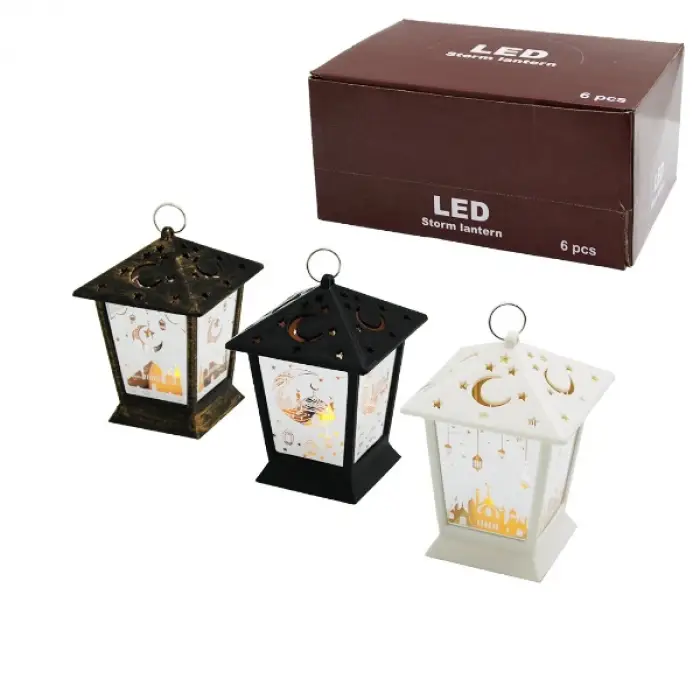 Plastik Ramazan Temalı Kare Kubbe LED Lamba