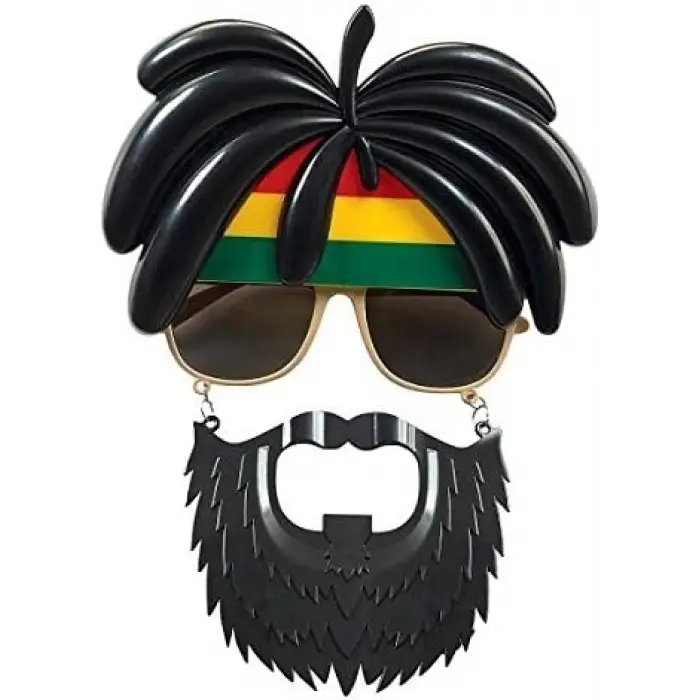 Parti Gözlüğü Rasta Peruklu Bob Marley