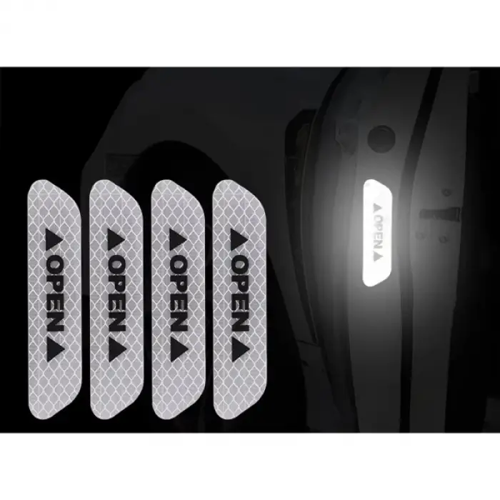 Mavi Kullanıma Uygun Reflektif Araç Kapı Stickerı