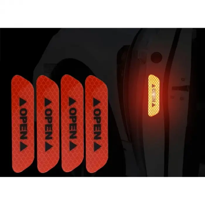 Mavi Kullanıma Uygun Reflektif Araç Kapı Stickerı