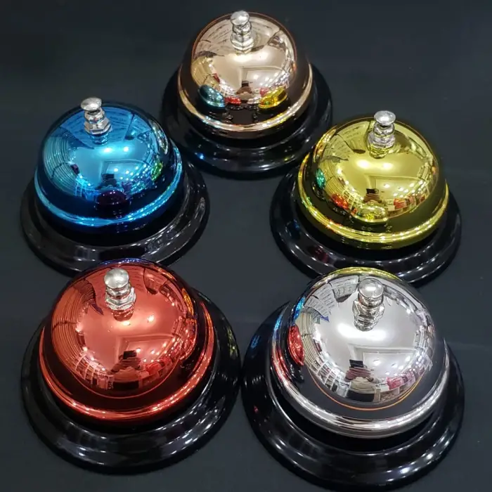 8 cm Kullanıma Uygun Renkli Metal Resepsiyon Zili