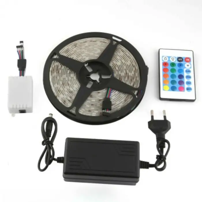 Kullanıma Uygun RGB Şerit 54 LED Kumandalı USB Bağlantılı