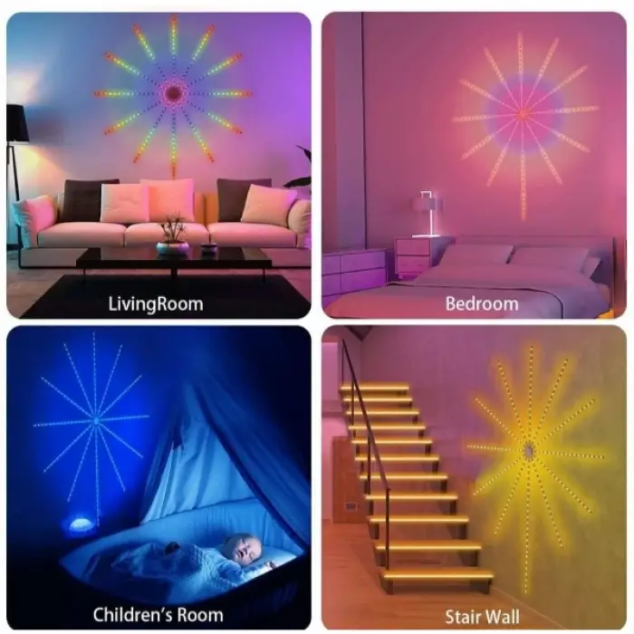 Kullanıma Uygun RGB Şerit LED İç Mekan Palmiye tasarım