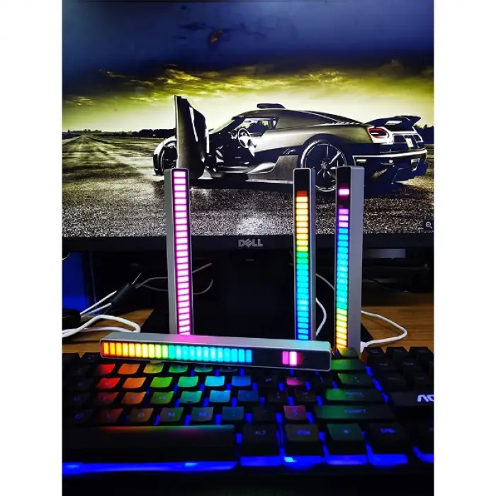 Kullanıma Uygun RGB Sese Duyarlı portatif Ekolayzer LED Çubuk