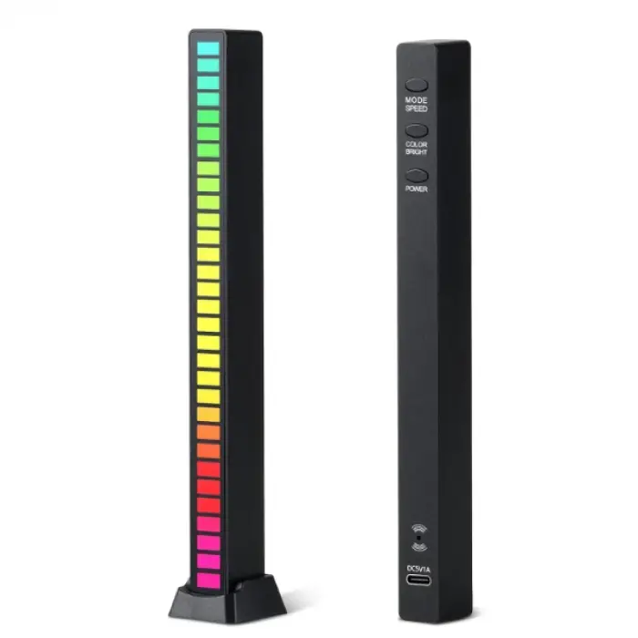 Kullanıma Uygun RGB Sese Duyarlı portatif Ekolayzer LED Çubuk