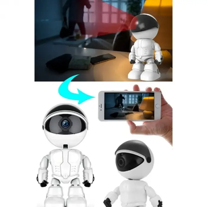 Kullanıma Uygun Robot Görünümlü Wi Fi Bebek Kamerası