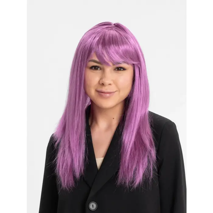 Kullanıma Uygun Rose Pembe Düz Kesim Peruk
